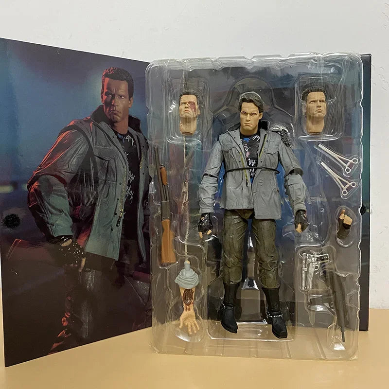 NECA Figure Terminator 2 Judgment Day T800 Sarah Connor T-800 Arnold Schwarzenegger Commando Action Figure Model Collectible Toy