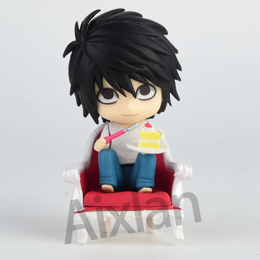 Aixlan#1160#1200 DEATH NOTE Figure Yagami Light Cute Edition 10CM L·Lawliet PVC Action Figure Amine Toygift Collectible Figurine
