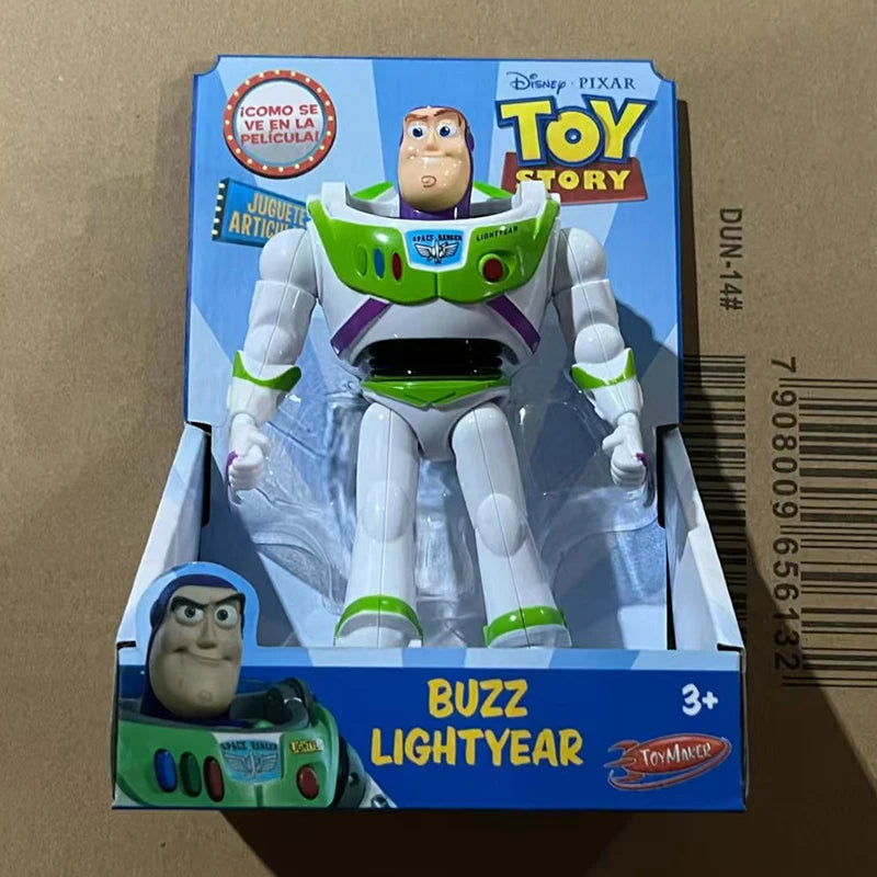 Disney Toy Story Buzz Lightyear Action Figure Toy Model Pixar Robot Doll For Children Birthday Gift Collectible Handmade Artwork