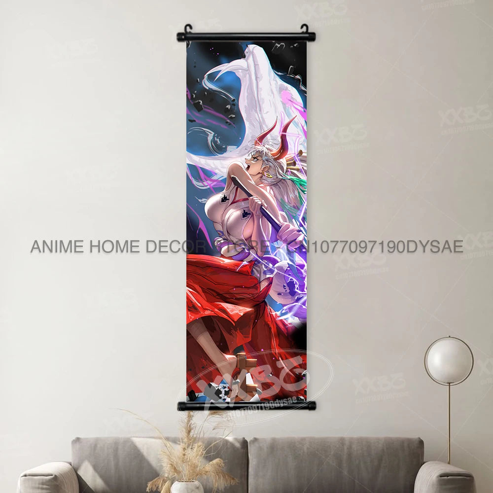 ONE PIECE Posters Anime Monkey D. Luffy Hanging Painting Yamato Scrolls Picture Nico Robin Home Decor Wallpaper Canvas Wall Art