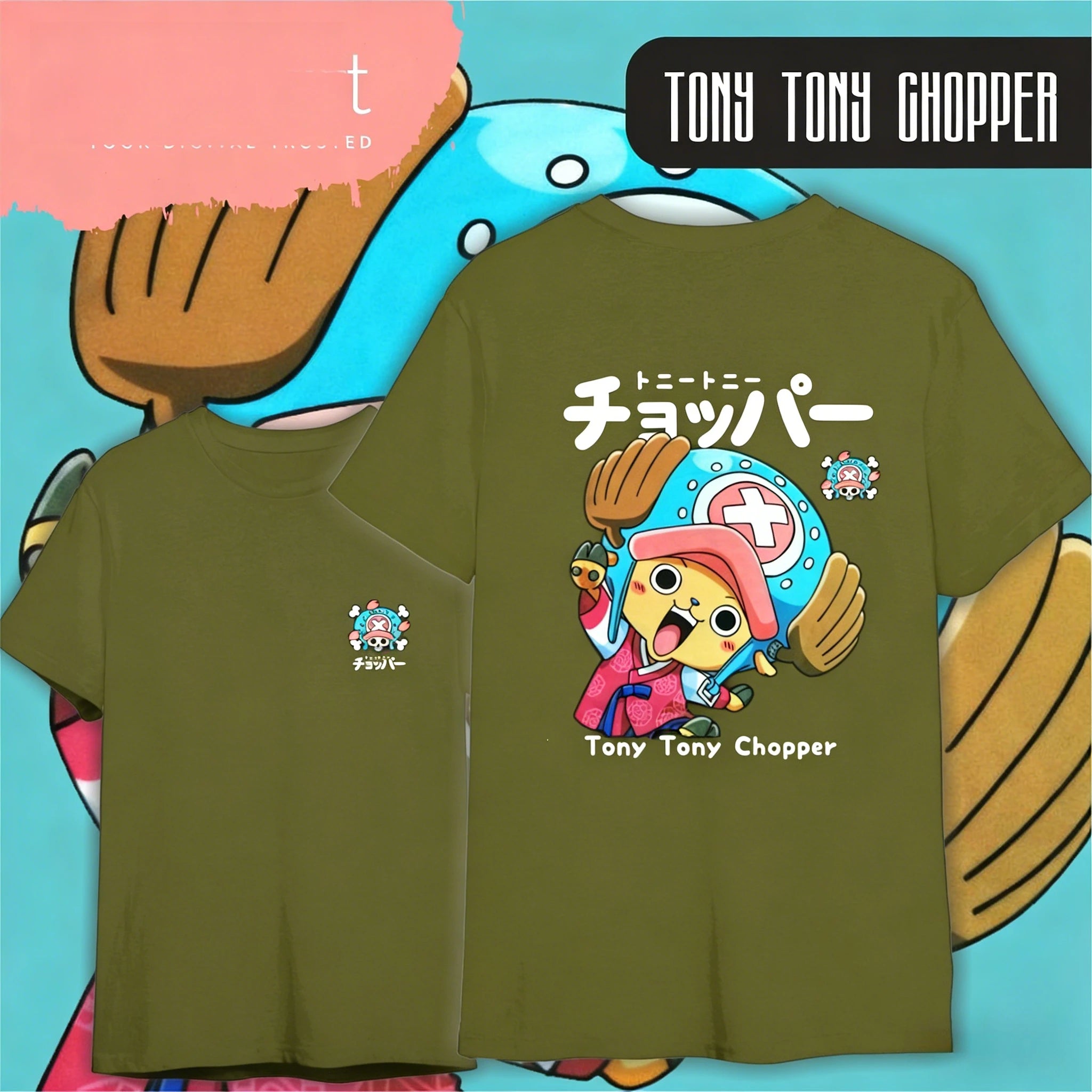 One Piece Chopper Cotton T-shirt 2026 Summer Kids/Men's Women's Fashion Casual Y2K Short Sleeved T-shirt Streetwear Unisex