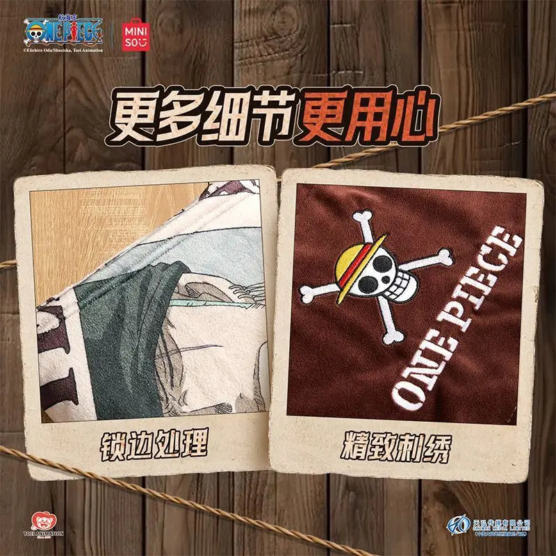 One Piece Roronoa Zoro Nika Nami Sanji Secondary Creative Hand Blanket Cartoon Anime Peripheral Air-conditioning Blanket Gift