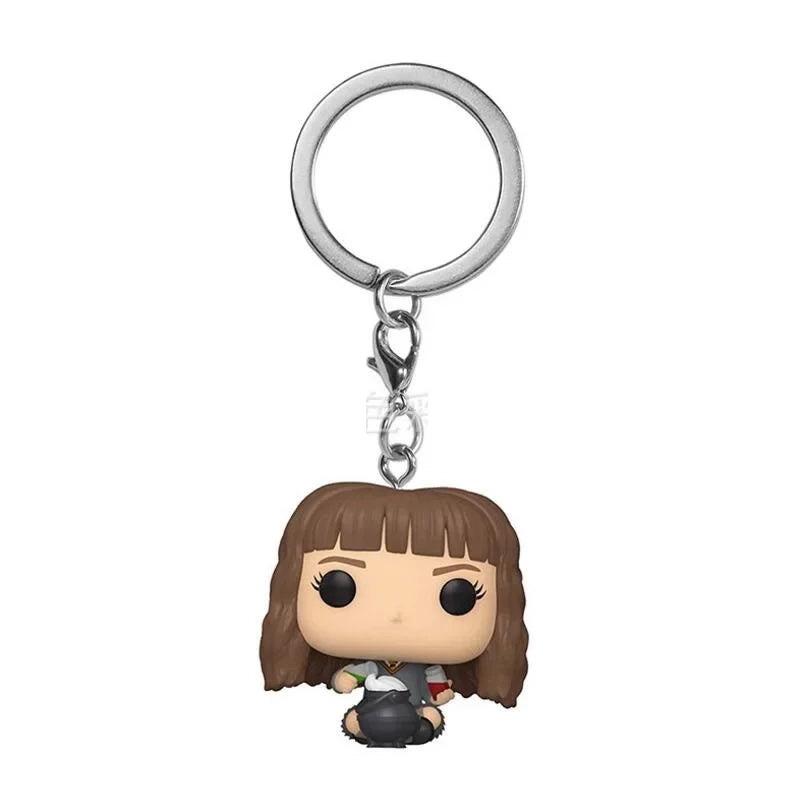 Funko POP Keychain Hermione Series Ginny Ron Hedwig Snape Fawkes Dementor Luna Pocket Pop Key Ring Chain Toy
