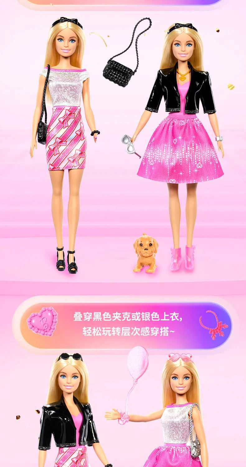 Official Licensed Barbie 2026 New Pink Fashion Surprise Advent Calendar Gift Blind Box  Jfl63 Barbie Collectibles Model Toy
