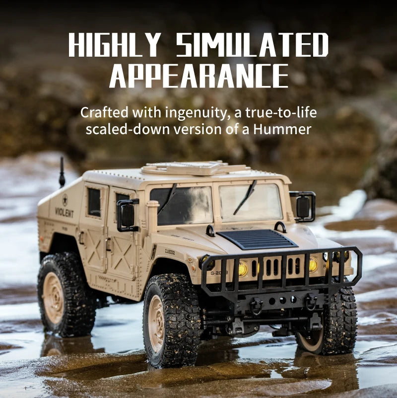 JHD For JJRC C8835 RC Car Simulation 4x4 All-terrain 2.4G Off-road Climbing Electric Truck with LED Light  With Spare Battery