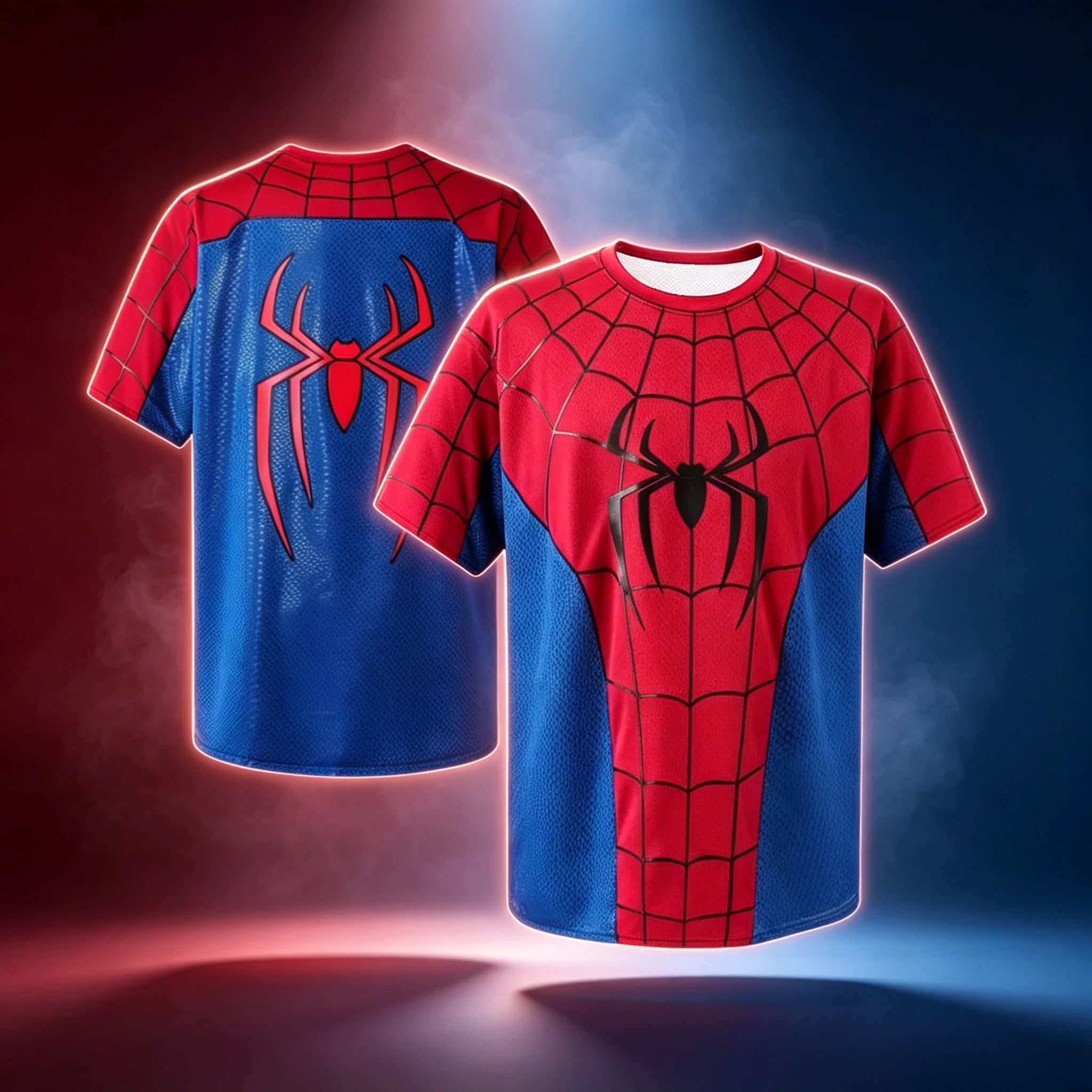 2026 New Spider-Man Superhero Short-Sleeve T-shirt Men Women Summer Oversize Shirt Breathable Quick Drying Family Kids Clothing