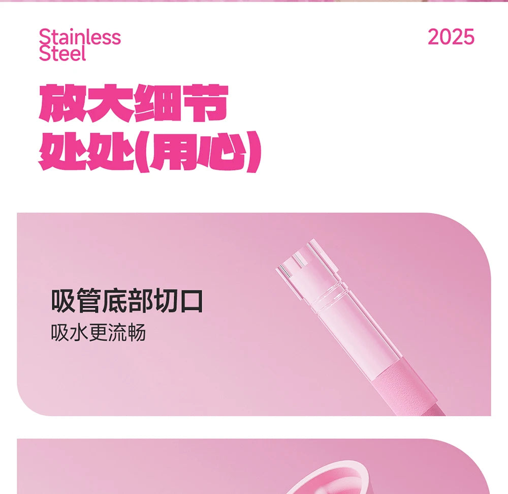500ml/750ml Summer Barbie Transparent Cup Straw Bead Chain makeup Combo Portable Lightweight Drink Cup For School & Office Use