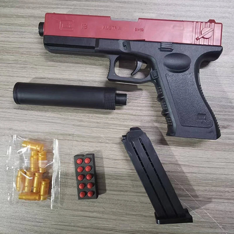 2026 Newest Shell Ejecting Airsoft Pistol Soft Bullet Toy Gun Kids Outdoor Shooting Game Boys Gift