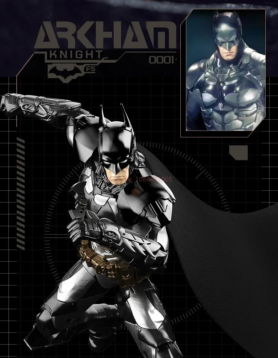 F5 ROUNDD CULTURE Batman: Arkham Knight Deathstroke Red Hood Anime Figure Blind Box Assemble Movable Model Toys Collection Gifts