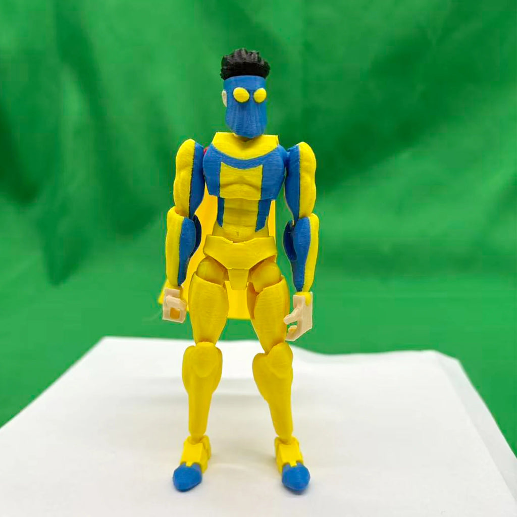 Multi-Joint Action Figure - Invincible T13 3D Printed Collectible with Base, Anti-Fall Joint Locks & UV-Resistant Coating Deskto