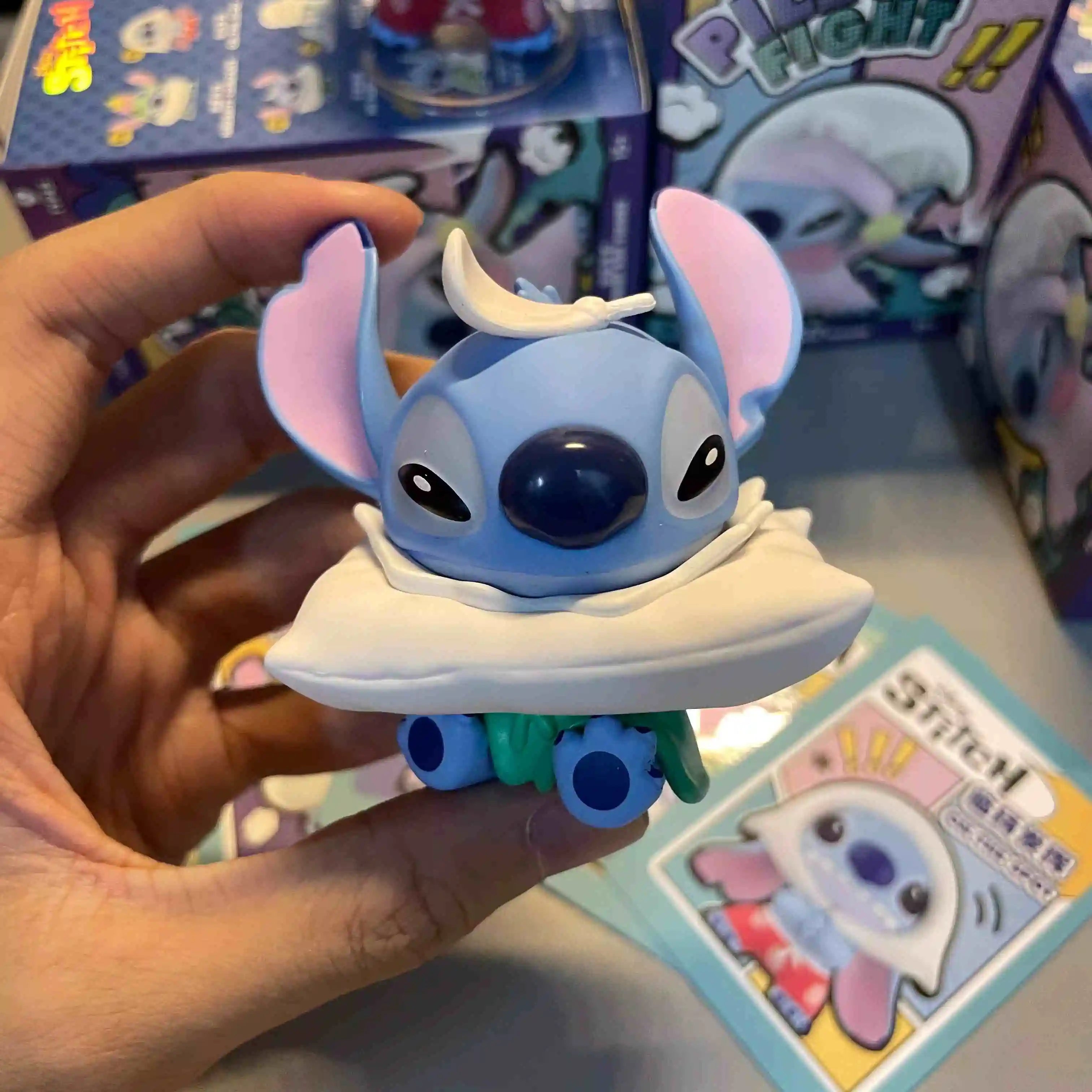 New Cartoon Disney Stitch Needle Pillow Battle Series Blind Box Action Figure Decor Ornament Cute Needle Doll Toy Birthday Gifts