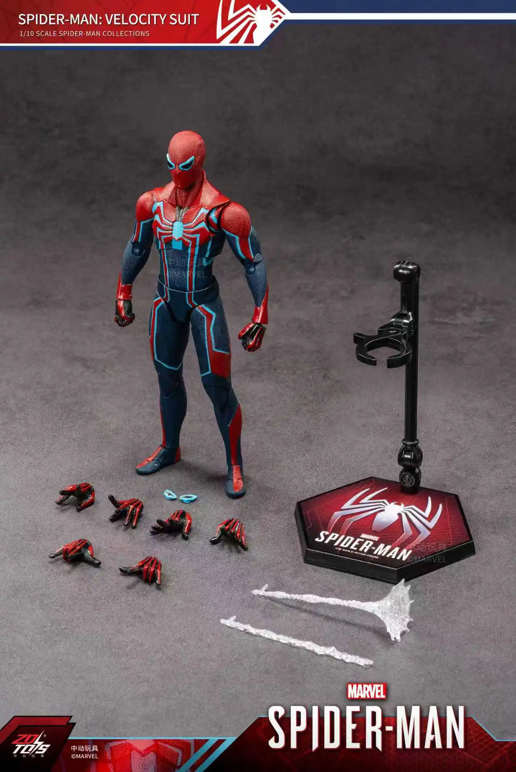 Marvel Avengers Spider-Man Speed Suit Action Figure Toy Display Case Poseable Model Figurine Collectible Birthday Gift