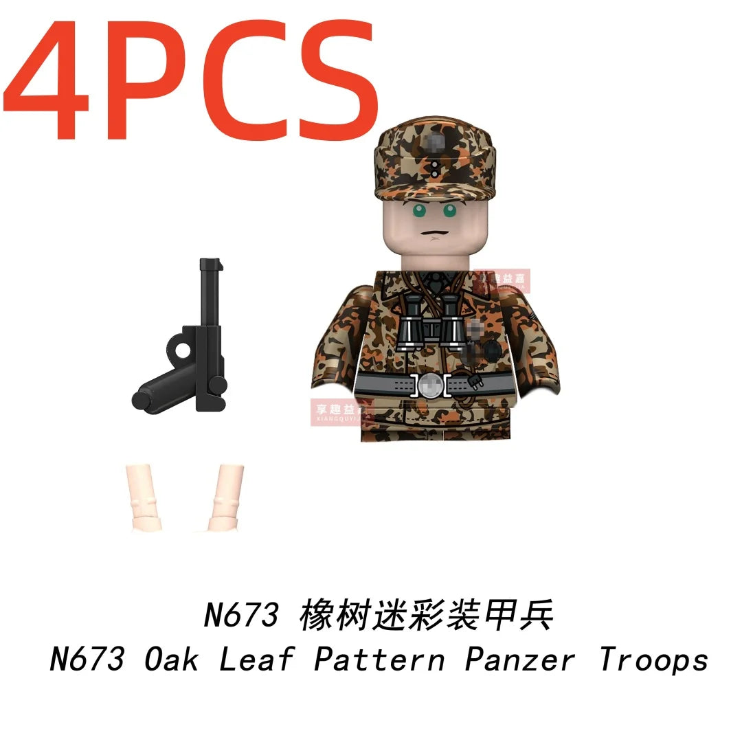 Boy Toys War II Army Soldiers Mini Military Weapons Model Small Particles Building Blocks Suits Childrens Birthday Gifts