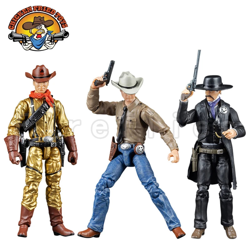 1/18 3.75inches Chicken Fried Toys Action Figure Dime Novel Legends Modern Texas Ranger Anime Collection Model Toy Free Shipping