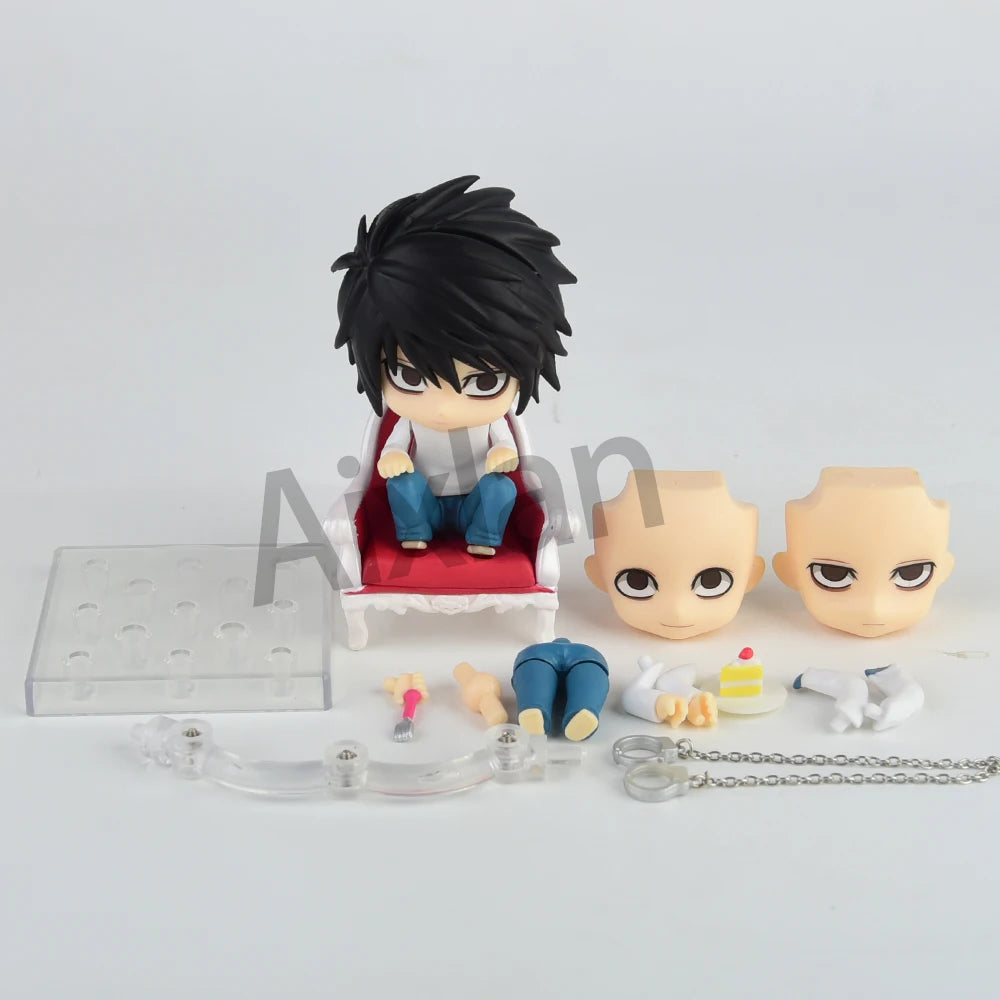 Aixlan#1160#1200 DEATH NOTE Figure Yagami Light Cute Edition 10CM L·Lawliet PVC Action Figure Amine Toygift Collectible Figurine