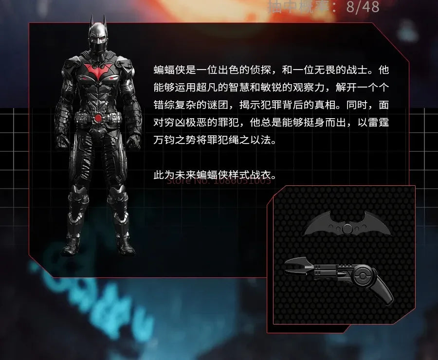 F5 ROUNDD CULTURE Batman: Arkham Knight Deathstroke Red Hood Anime Figure Blind Box Assemble Movable Model Toys Collection Gifts