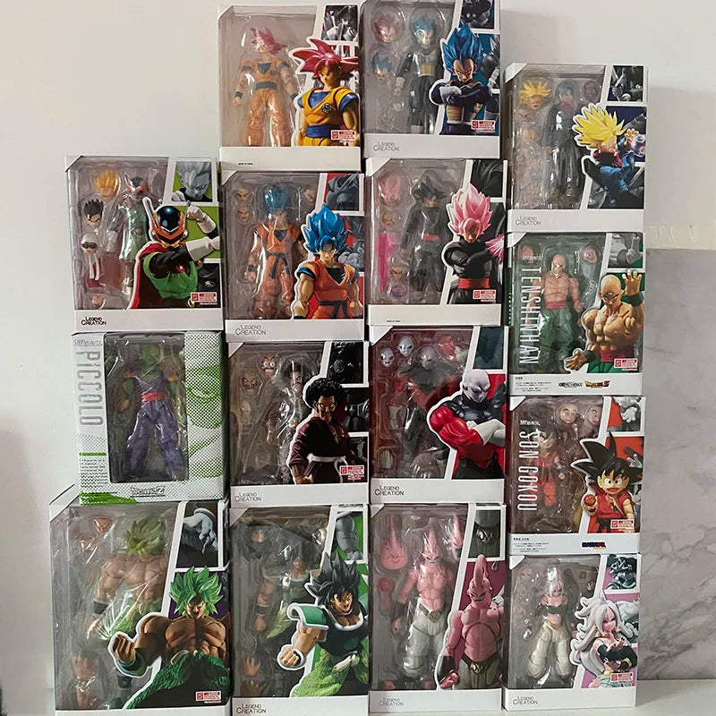 Dragon Ball Figure SHFiguarts Majin Buu Broly Piccolo Tenshinhan Master Roshi Jiren Vegeta Super Saiyan Son Goku Action Figures