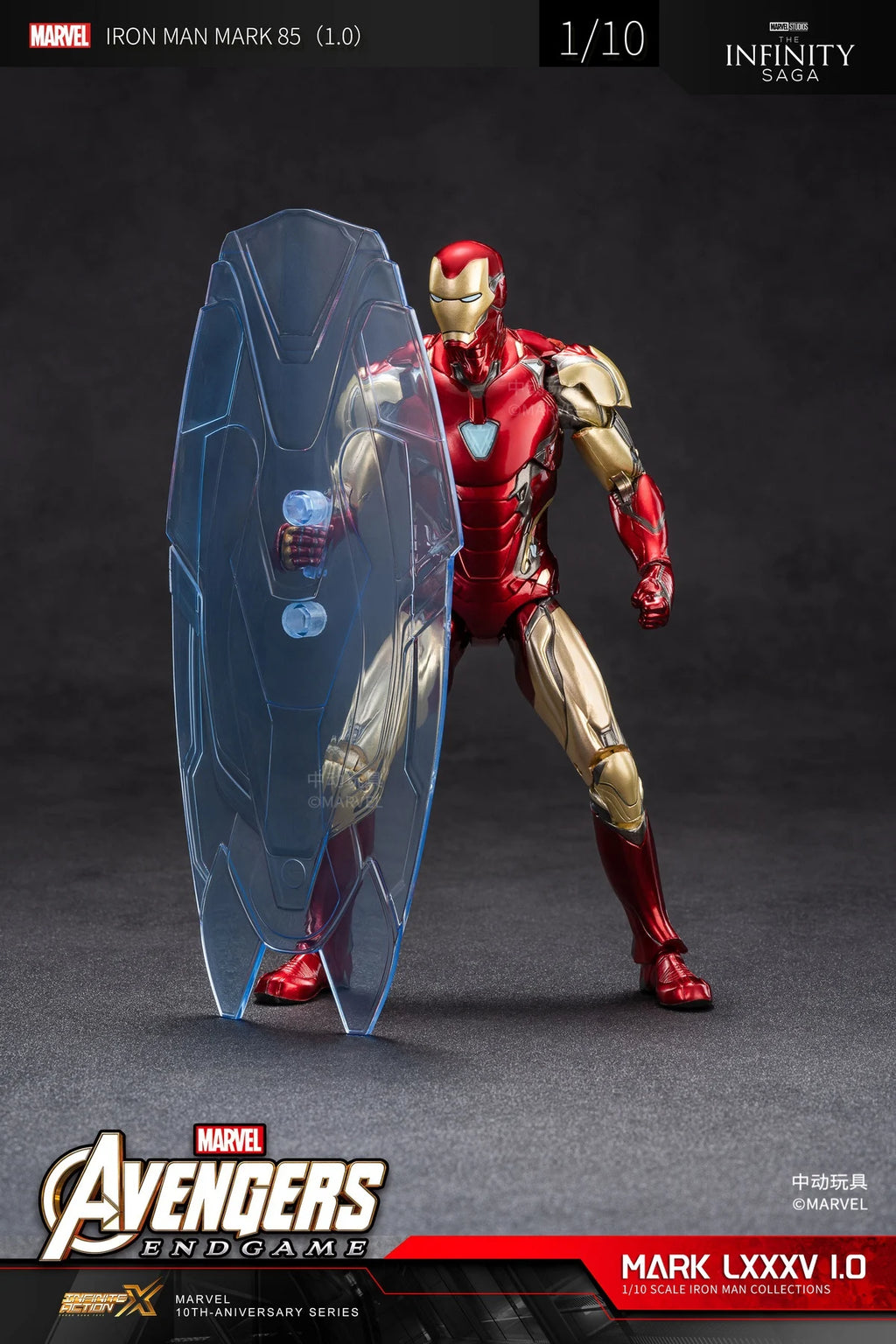 ZD Original Iron Man MK30 Blue Steel 1/10 Iron Patriot MK3 Marvel legends War Machine 10th Anniversary Action Figure Model Gift