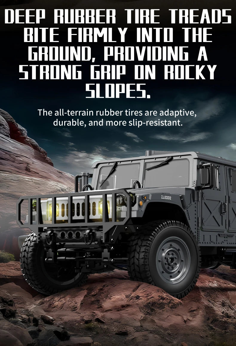 JHD For JJRC C8835 RC Car Simulation 4x4 All-terrain 2.4G Off-road Climbing Electric Truck with LED Light  With Spare Battery