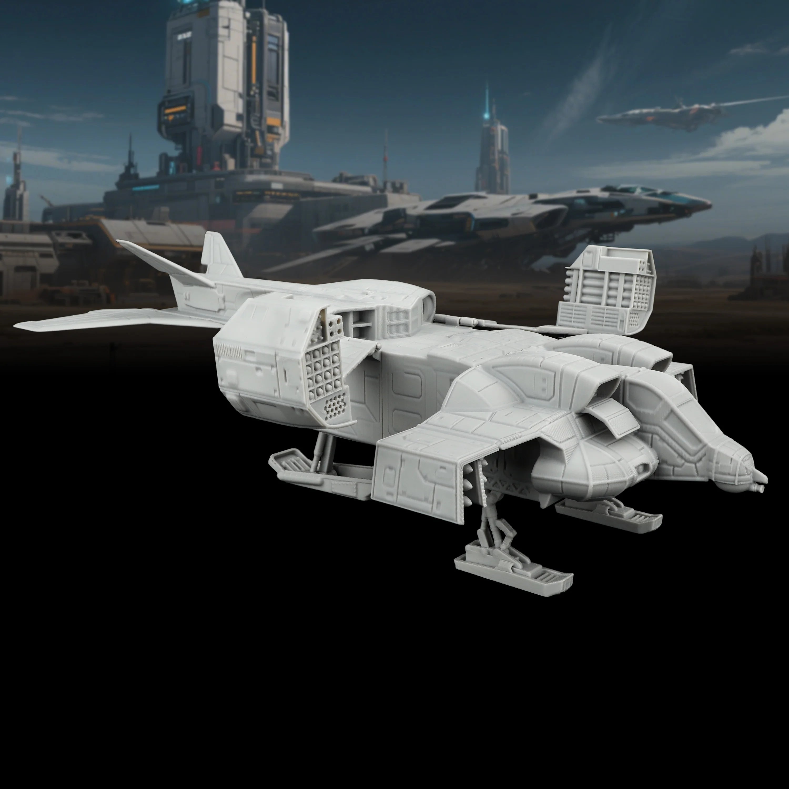 Sci-Fi Spaceship Tabletop Terrain Miniature | TRPG Starship Model for TTRPG Exploration, Collection & Creative Storytelling