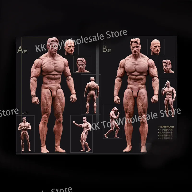 The Terminator T-800 T-850 Devilman 7 Inch Articulated Anime Action Figure Devil Muscle Man Model Collection Customized