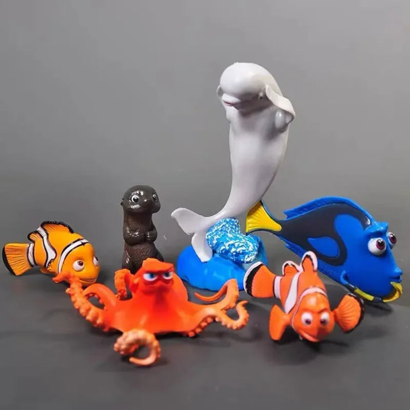 6pcs/Set Disney Finding Nemo Dory Clownfish PVC Action Figure Toys Model Figurine Doll Collection Ornament Dolls Kids Xmas Gifts