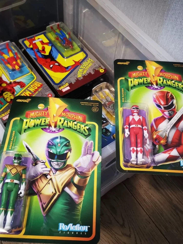 Super7 Mighty Morphin Power Rangers Carded Series 1 - Dragonzord, Red Ranger & Rita Repulsa Model Gift Set Toys