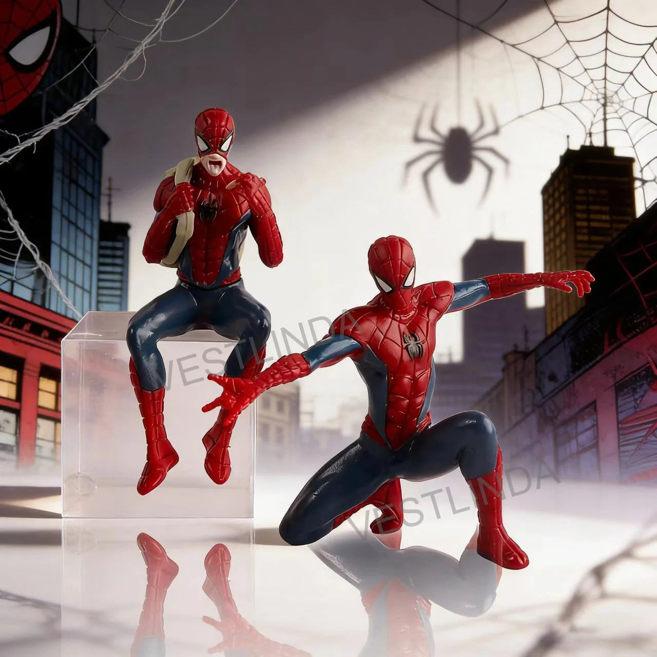 1/4PCS Superhero Spiderman Marvel Model 7-9 cm Action Doll Mini Avengers Toy Collection Ornaments Around Game Christmas Surprise
