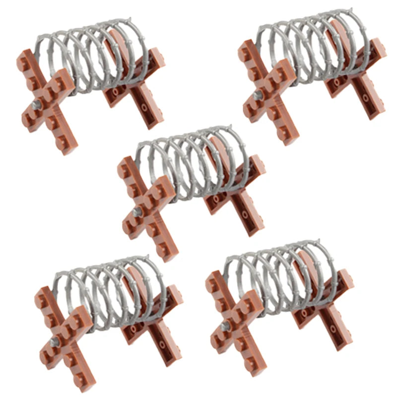 MOC WW2 Military Oil Drum Fuel Tank Printed Building Blocks Weapons Soldiers Accessories War Scene Accessories Bricks Toys Boys