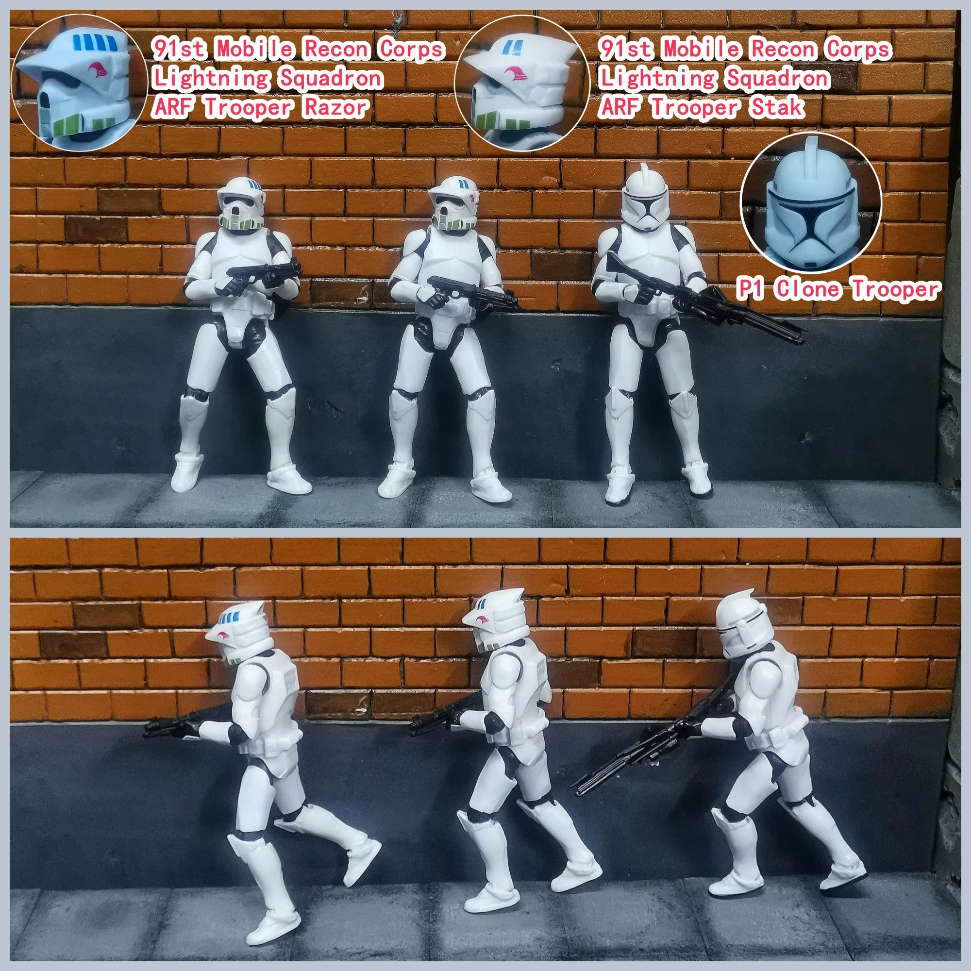 Star Wars 3.75 Inch Trooper 1/18 501st Legion Action Figure Hardcase REX Anakin Dogma Tup Toys Model Loose