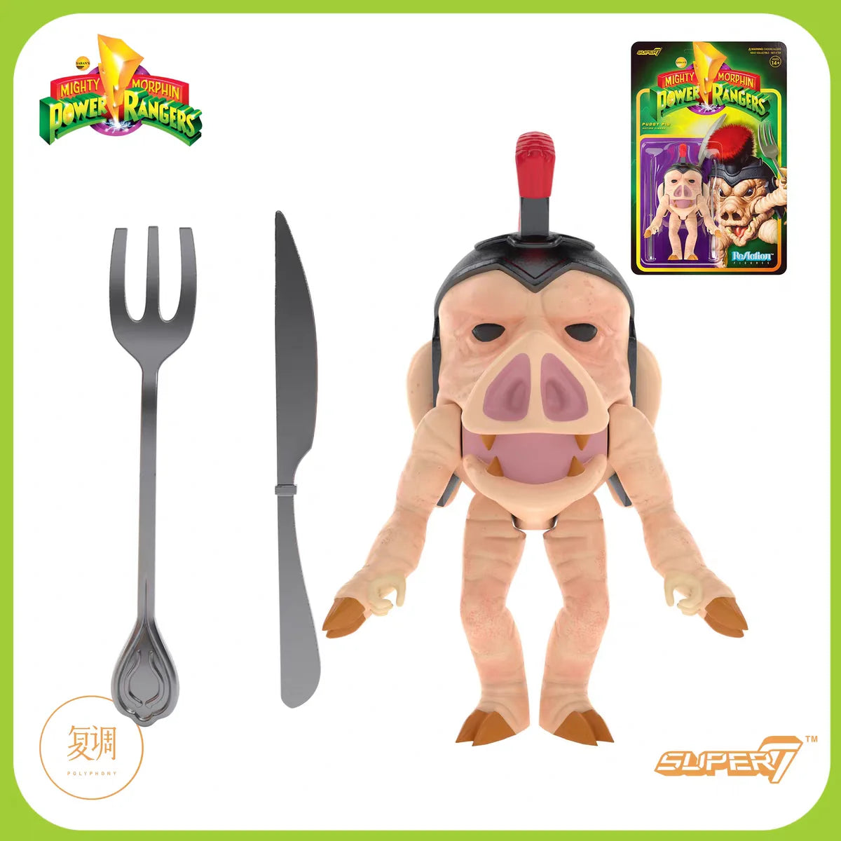 Super7 Mighty Morphin Power Rangers Carded Series 1 - Dragonzord, Red Ranger & Rita Repulsa Model Gift Set Toys