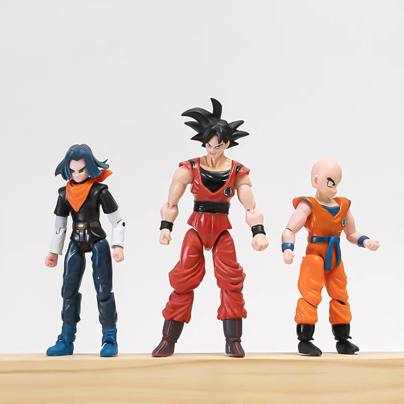 Anime Dragon Ball Z Action Figures Set-Son Goku Son Gohan Vegeta Frieza-Collectible Assembly Model Toys Boys Festival Gifts