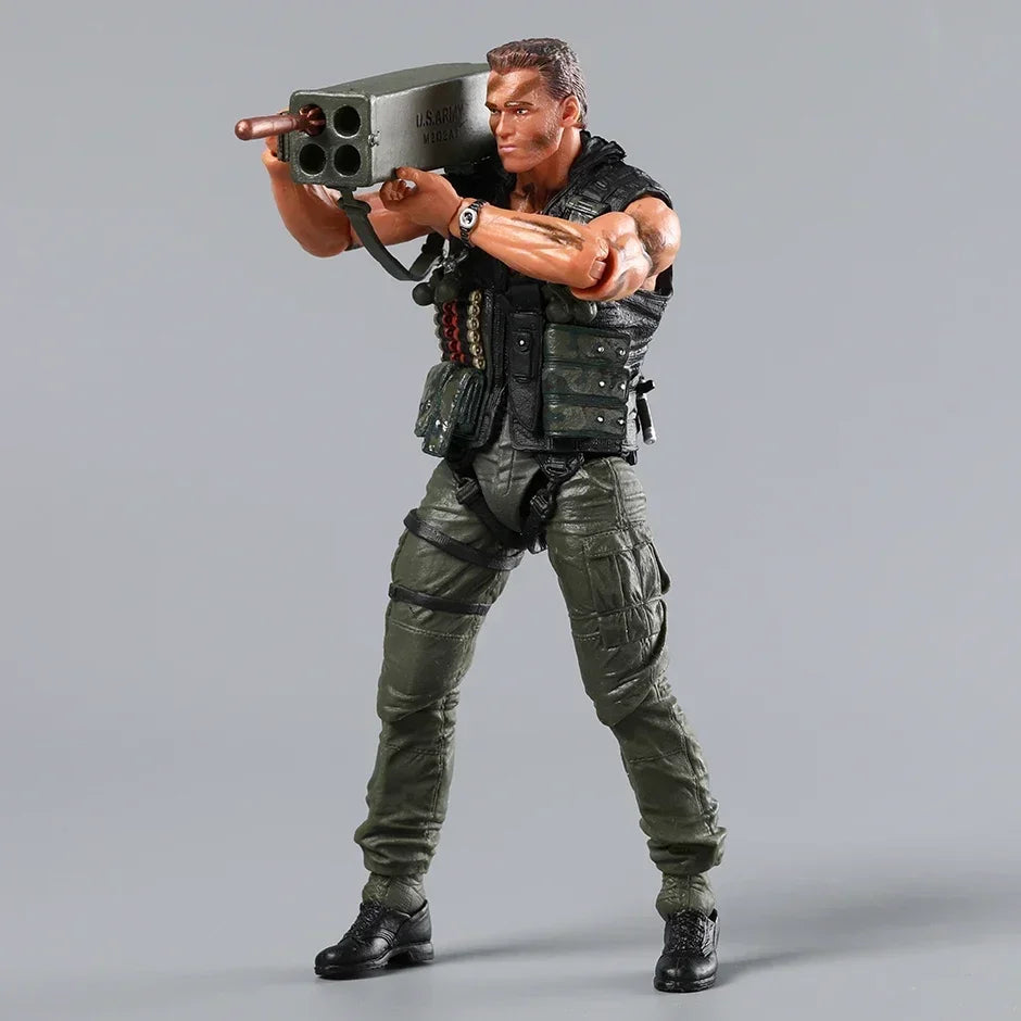 NECA Arnold Schwarzenegger Commando Matrix 30th Anniversary Action Figure Figurine Collectible Model Doll Toy