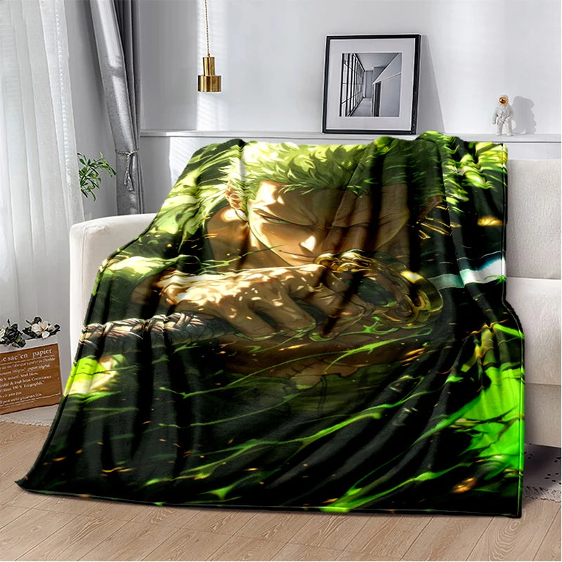 One Piece Luffy & Crew 2026 Flannel Blanket 3D Print Soft Warm Anime Characters Throw Blanket Lightweight Cozy Bedding for Fans
