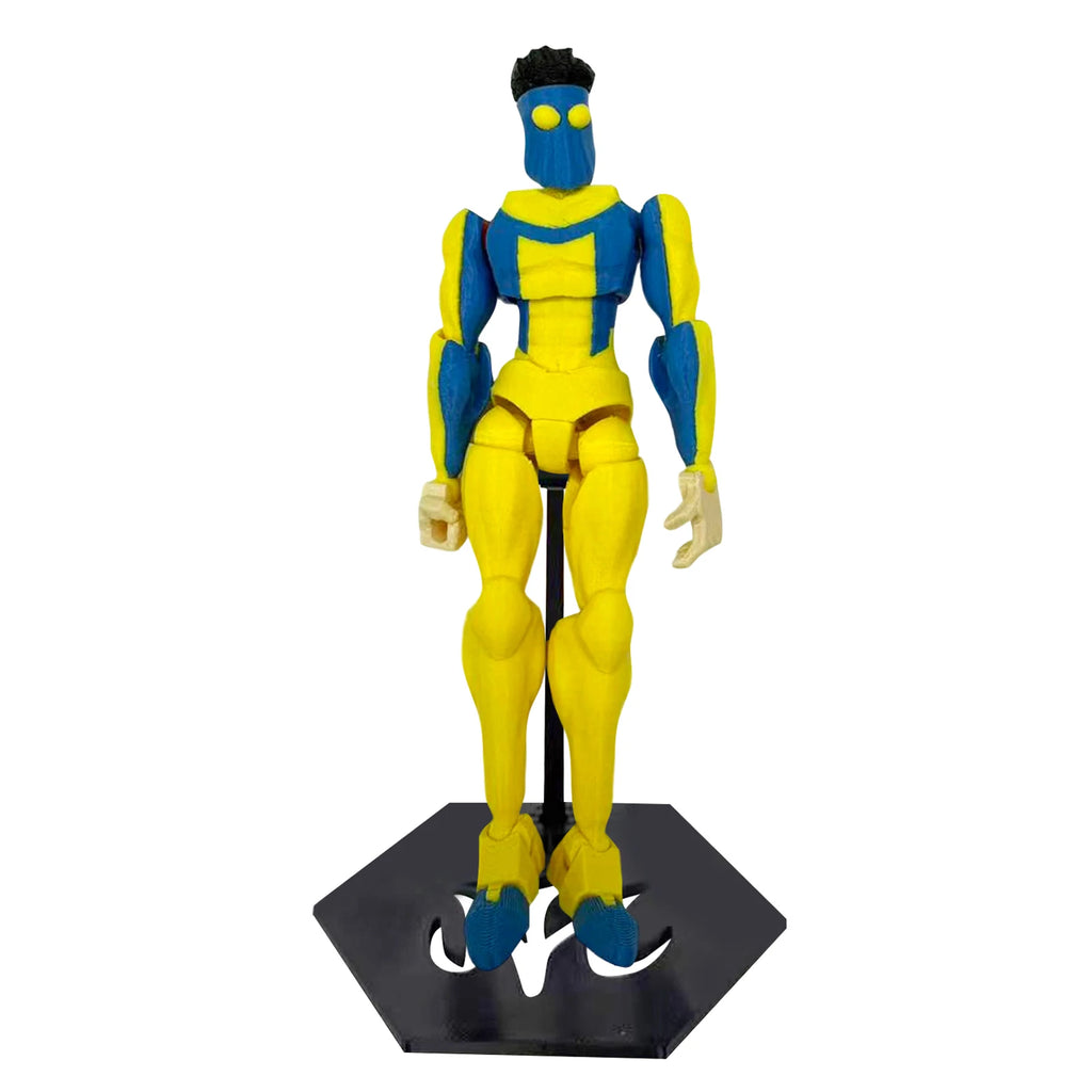 Multi-Joint Action Figure - Invincible T13 3D Printed Collectible with Base, Anti-Fall Joint Locks & UV-Resistant Coating Deskto