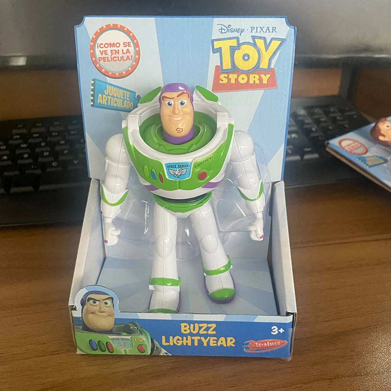 Disney Toy Story Buzz Lightyear Action Figure Toy Model Pixar Robot Doll For Children Birthday Gift Collectible Handmade Artwork