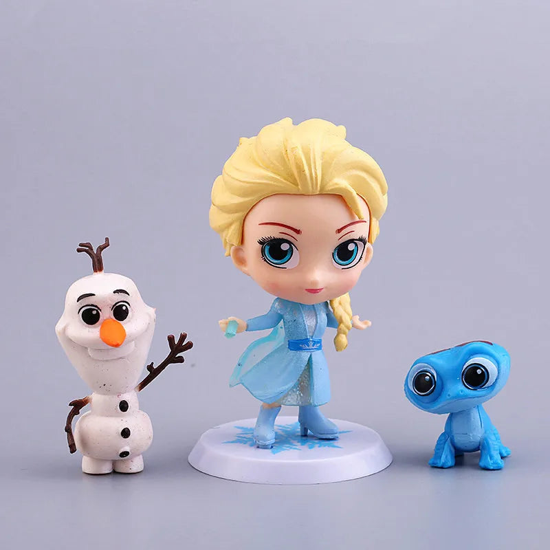 4Pcs Frozen Action Figures Set Princess Elsa Anna Fire Spirit Olaf Model Toys Collection Decoration Gift Toys For Kids