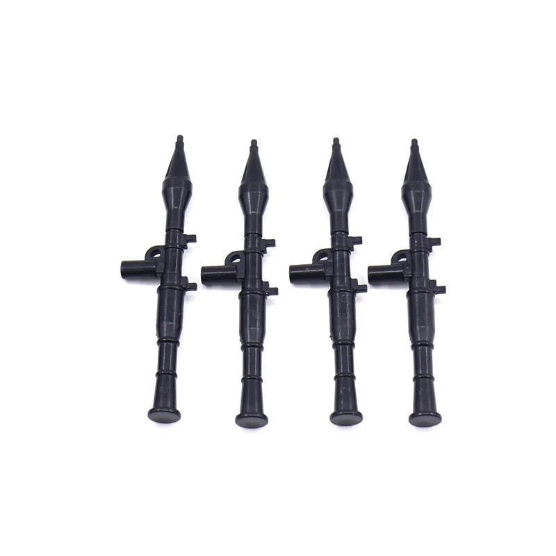 25/50/100Pcs Soldier Police Gangster WW2 Army Military Weapons SWAT Machine Gun Mortar Building Blocks Figure Model Brick Toy