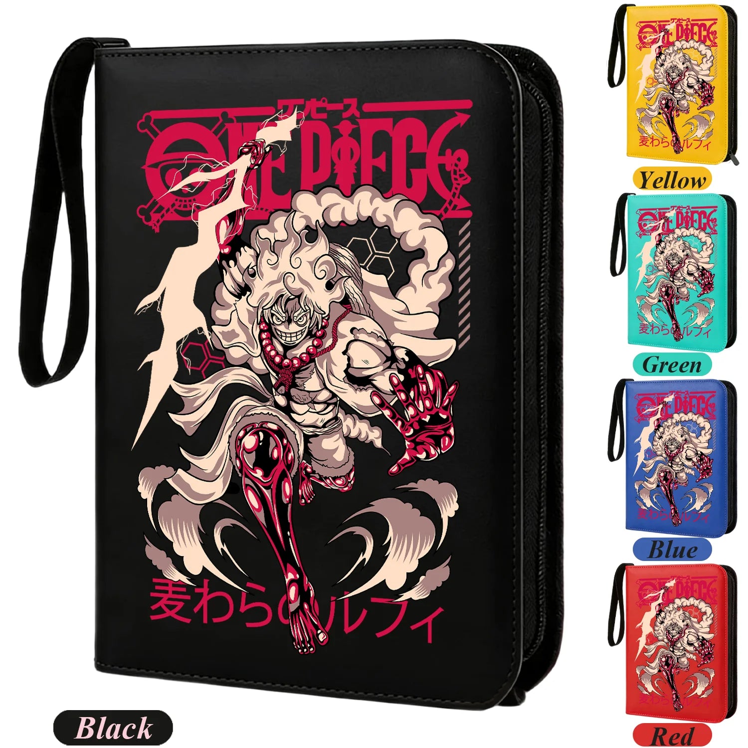 ONE PIECE Card Album Anime Collectible Book Binder 4 Card Slot Collectible Game Cards Binder Holder Zipper Gifts Toys