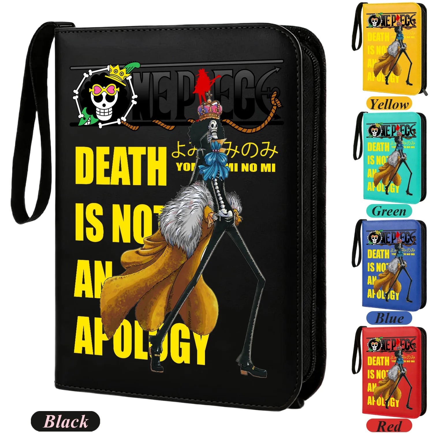 ONE PIECE Card Album Anime Collectible Book Binder 4 Card Slot Collectible Game Cards Binder Holder Zipper Gifts Toys