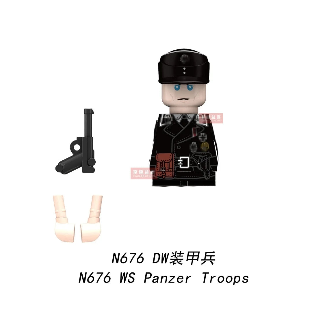 Boy Toys War II Army Soldiers Mini Military Weapons Model Small Particles Building Blocks Suits Childrens Birthday Gifts