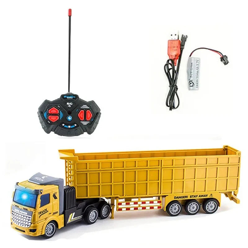 1/48 Rc Truck Heavy-Duty Toy Cars Trucks Remote Control Semi-Trailer Construction Electric Truck Big Rc Trailer Dump Boys Gift