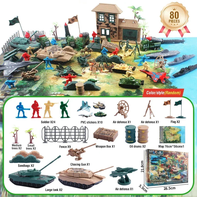 Military Model Kit Simulation Tank Fighter Soldier Model Action Figure Army Builder Promotion Pack Figure Anime Model Kids Gift