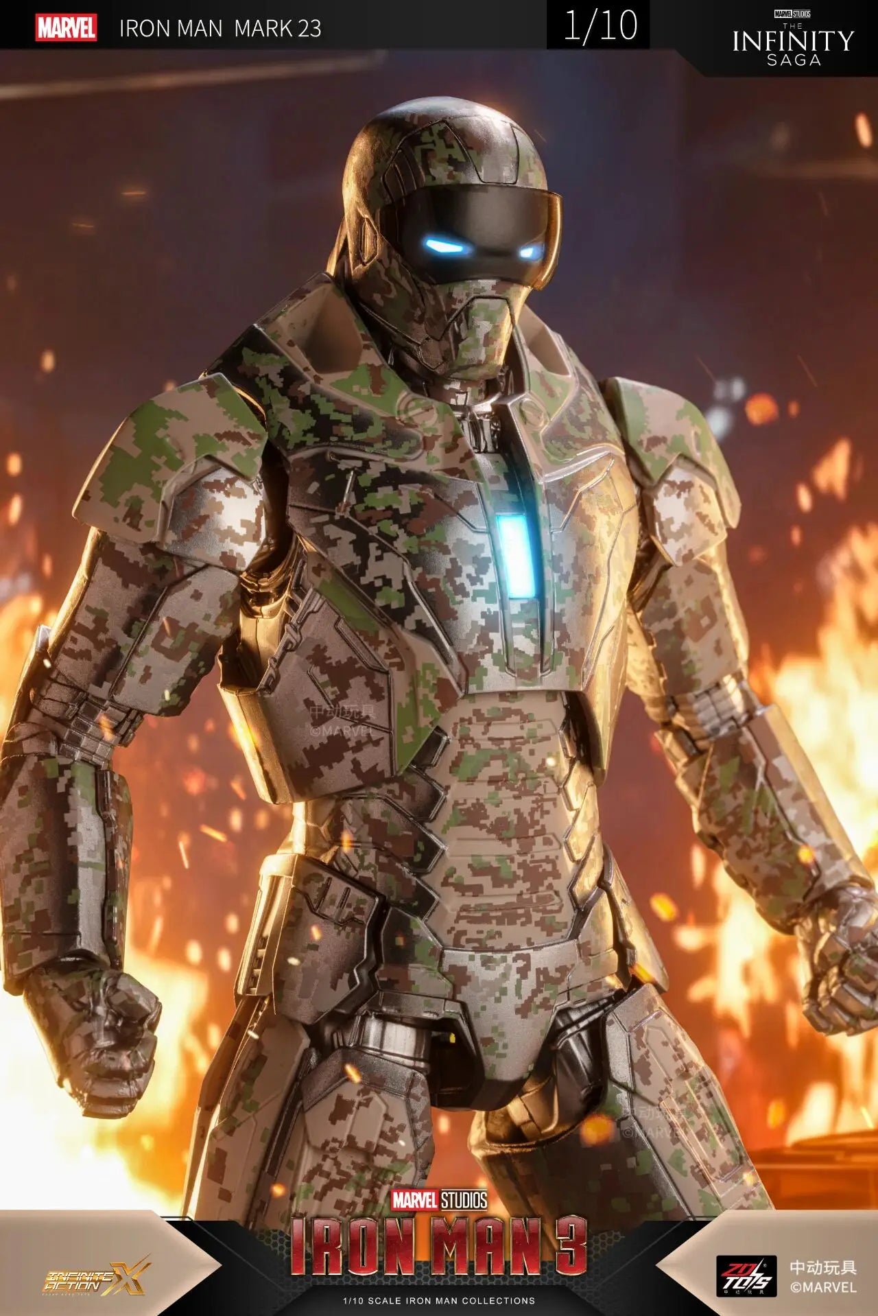 ZD Toys Marvel Avenger Iron Man Mark23 Shades Action Figure Collections Gift