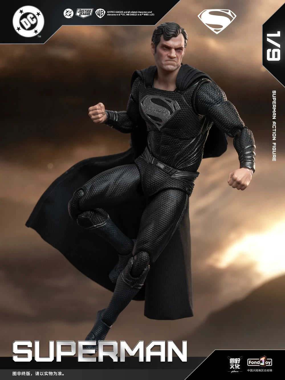 2025 Original Fondjoy David Corenswet Superman Action Figure 1/9 New SupermanFigure PVC Joint Movable Kid Toy Boy Gift