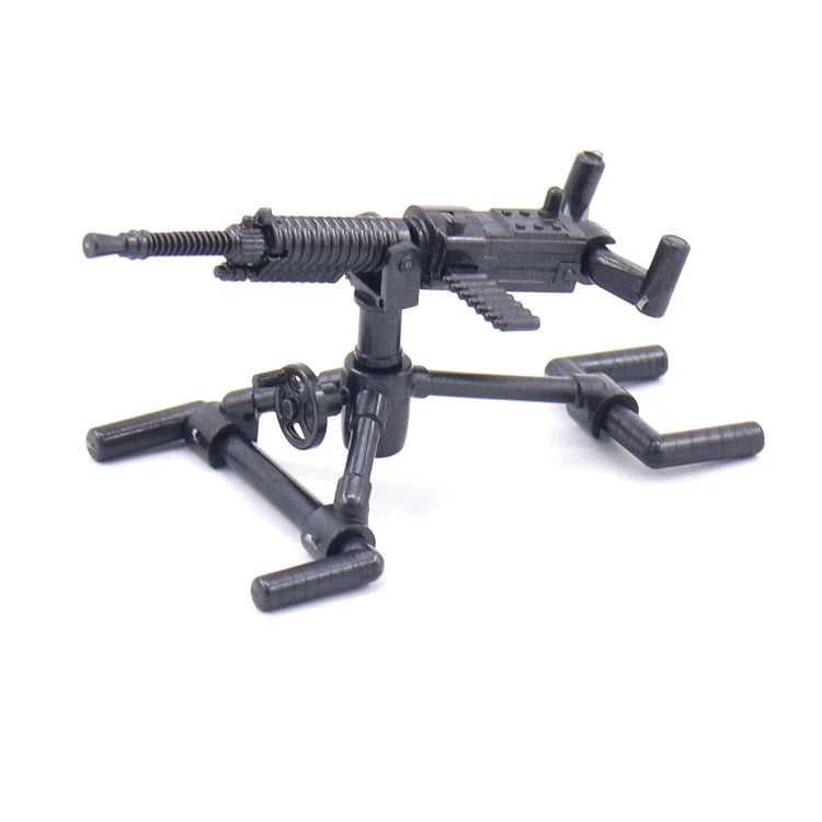 25/50/100Pcs Soldier Police Gangster WW2 Army Military Weapons SWAT Machine Gun Mortar Building Blocks Figure Model Brick Toy