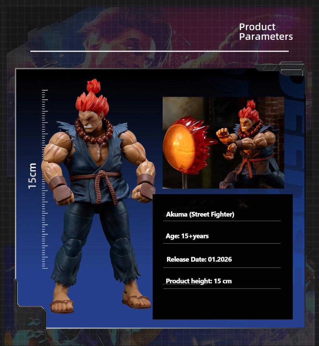 JADA New Action Figure Street Fighter Collectible Figures: Akuma & “Boxer” Balrog | Limited Edition ~15-17 cm