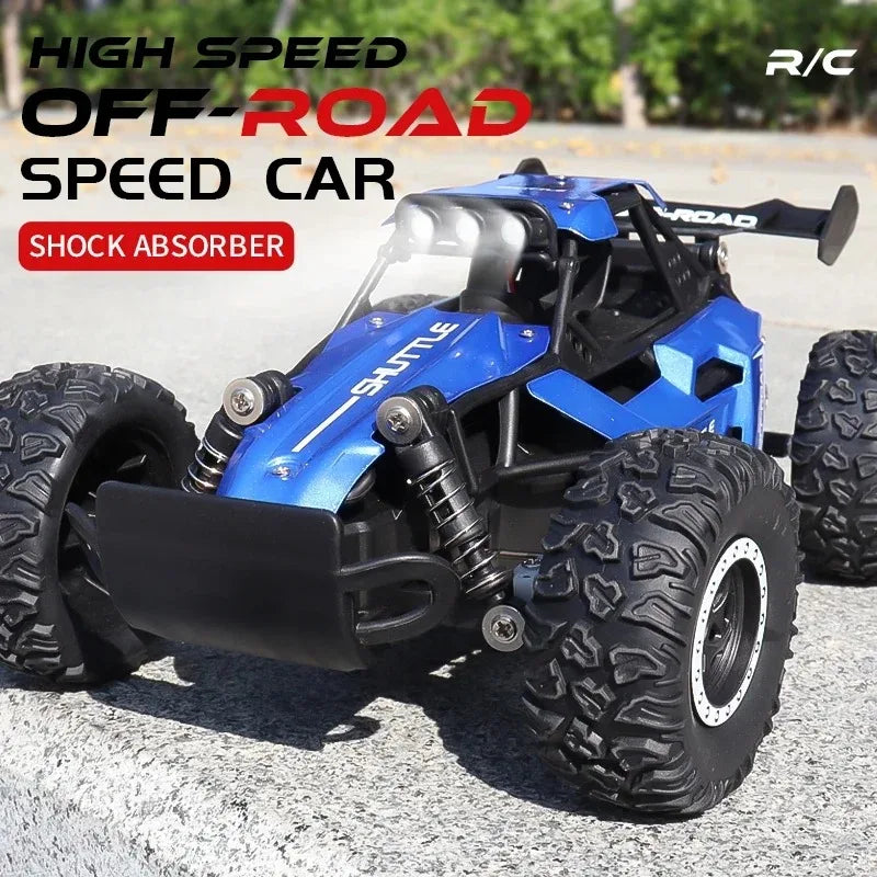 RC Car 1:16 2WD with LED Light 2.4G 20KM/H High Speed Off-Road Climbing Remote Control Car Toy Gifts for Boys Girls Kids