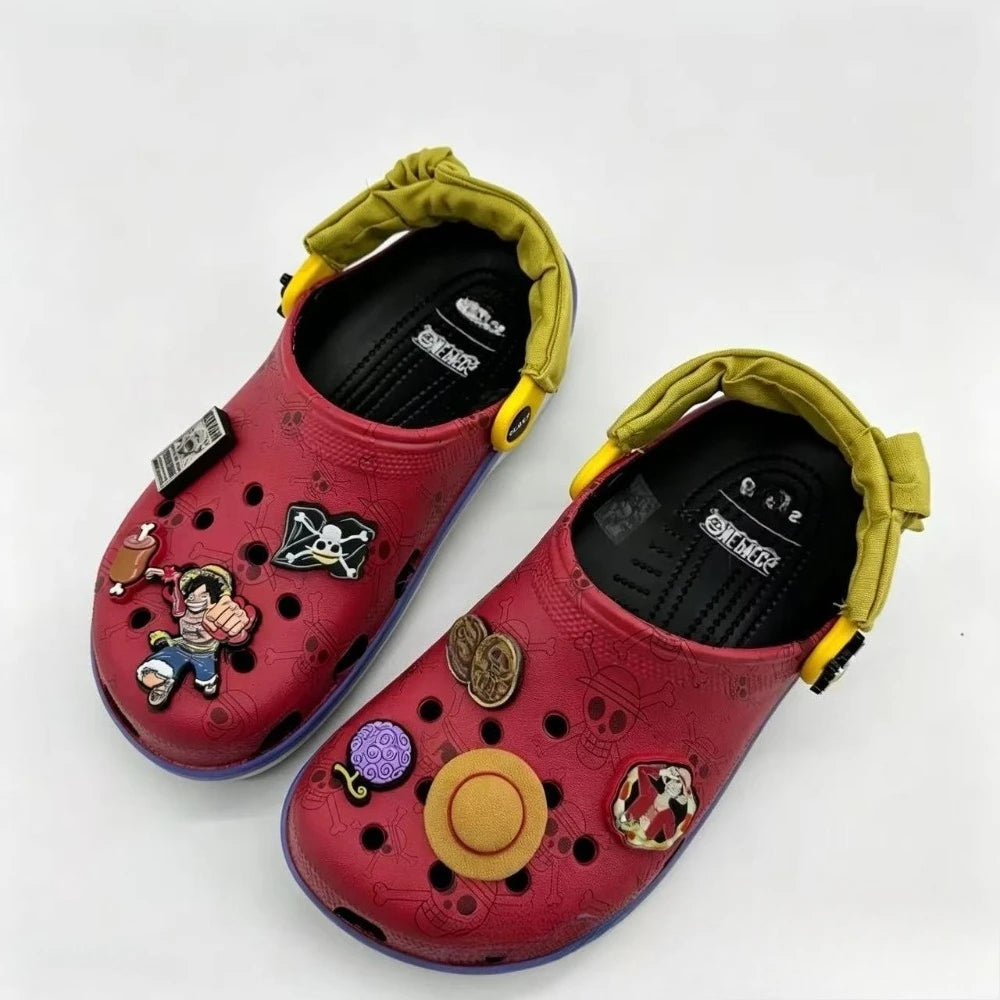 ONE PIECE Luffy Slippers Outdoor Travel Beach Sandals Men Non-Slip Home Shoes Slipper Chopper Cartoon Sasuke Cave Shoes