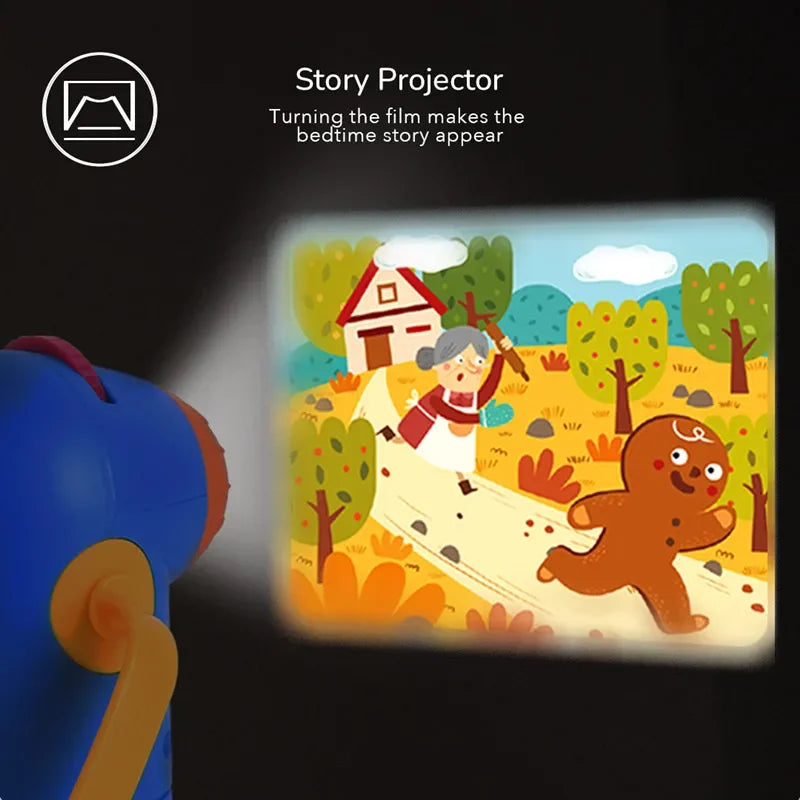 Story Projector With Night Light Flashlight Toy For Childen Sleeping Story Machine Luminous Toy Baby Early Learning Educational